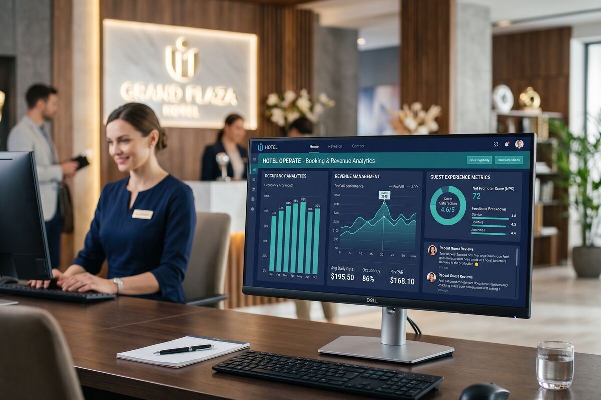 Hospitality software development illustration