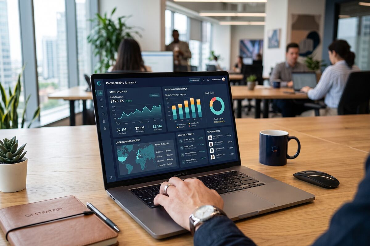 Retail software development illustration