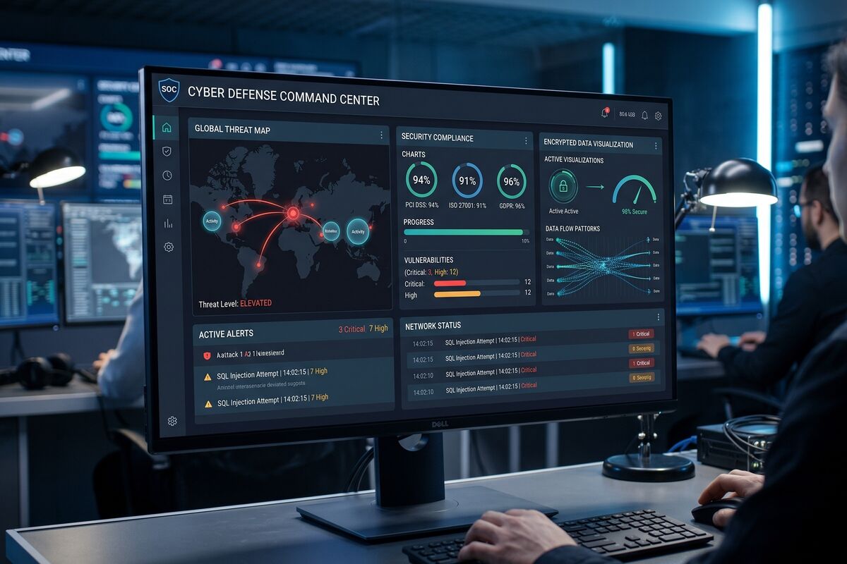 Security and compliance engineering illustration