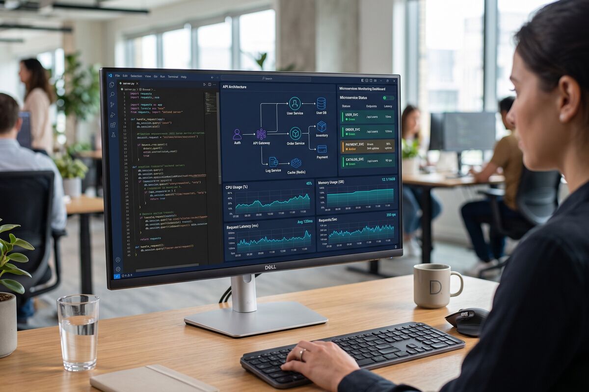 Backend technology illustration